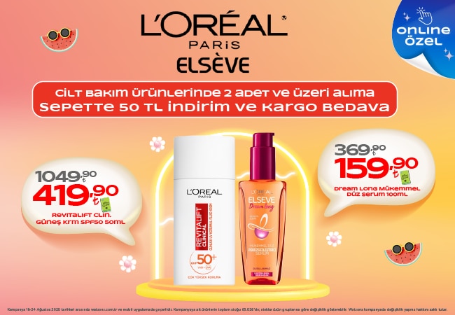 Yaz─▒nEnerjisiWatsonsta_Elseve_LorealParis_Cilt_Cover_18-24Agustos2025_650x450.png