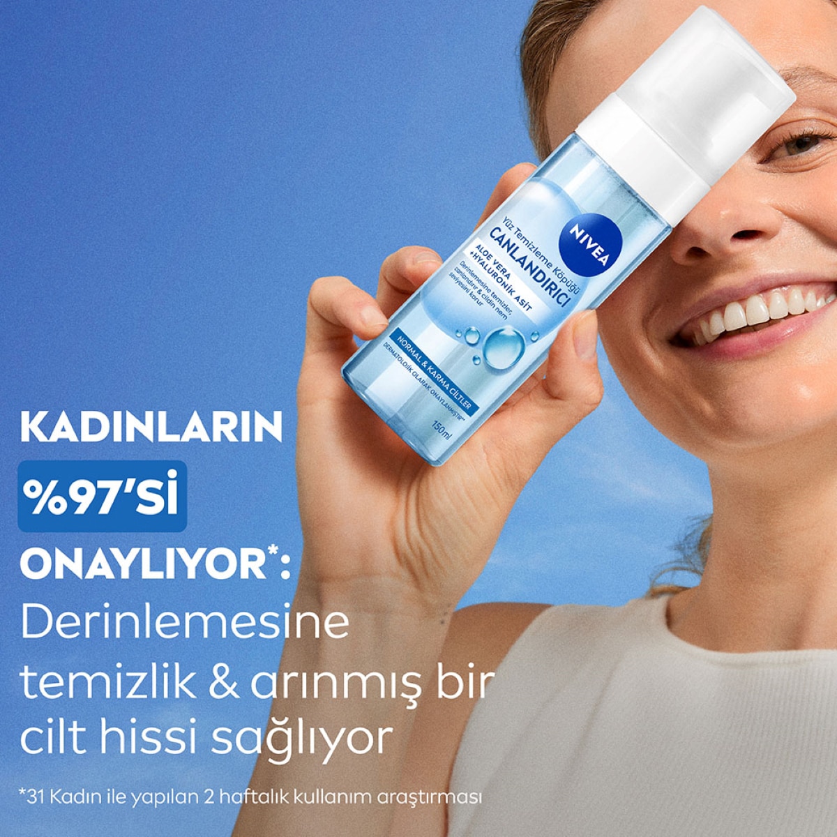  NIVEA VISAGE NIVEA VISAGE Nivea Canlandırıcı Yüz Temizleme Köpüğü Karma ve Normal Cilt 150 ml  1 of 10 