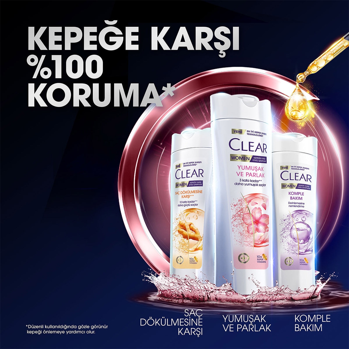  CLEAR CLEAR Clear Women Şampuan Yumuşak&Parlak 500 ml  1 of 9 