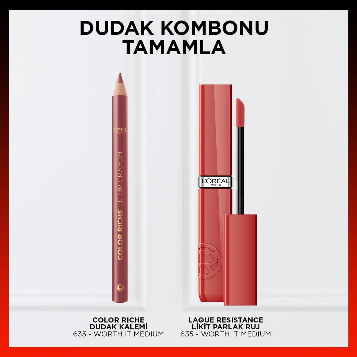  LOREAL PARIS LOREAL PARIS L'Oreal Paris Infaillible Laque Resistance Likit Parlak Ruj 635 Worth It Medium  1 of 10 