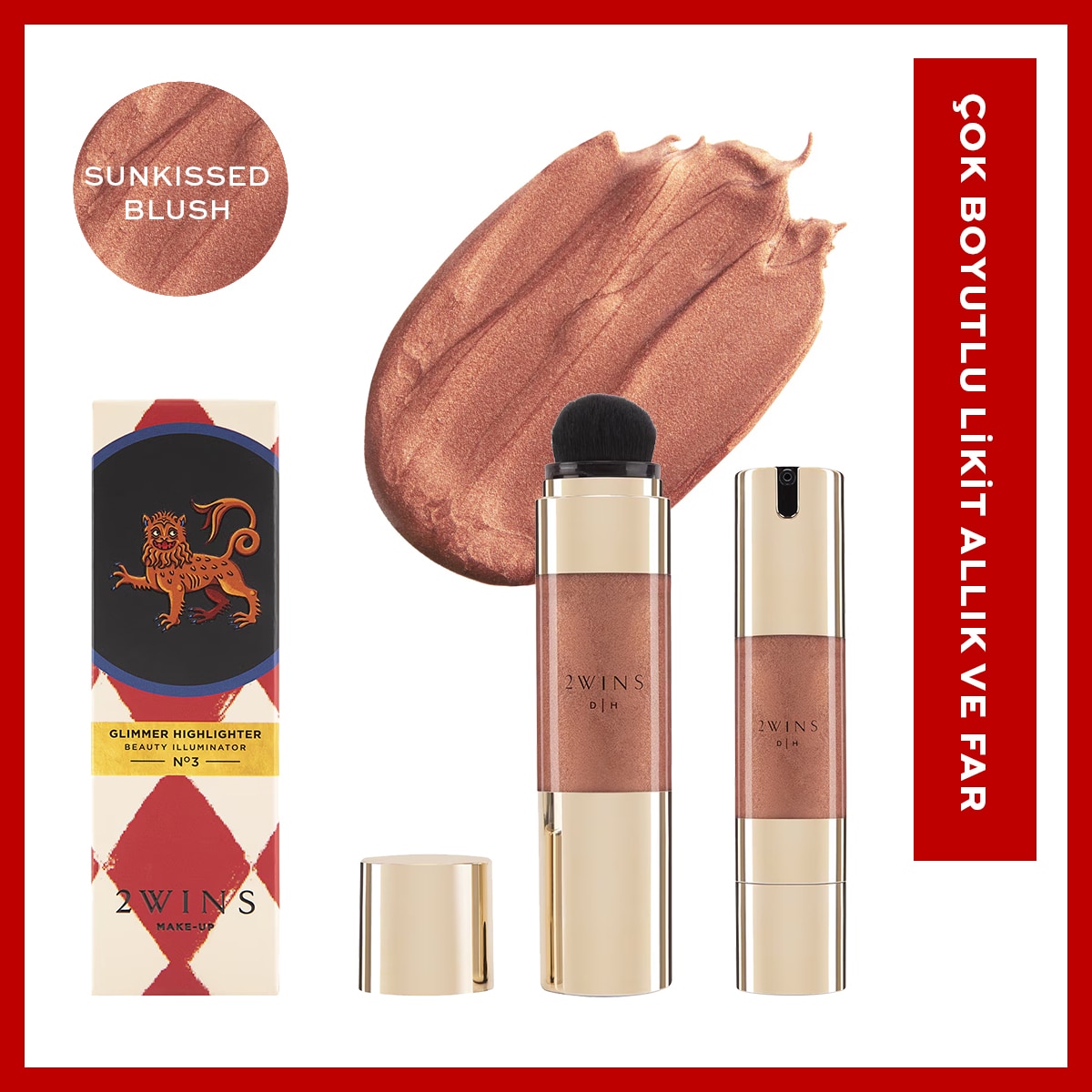 2WINS 2WINS MAKE UP 2WINS MAKE UP AYDINLATICI SUN KISSED 1 of 9