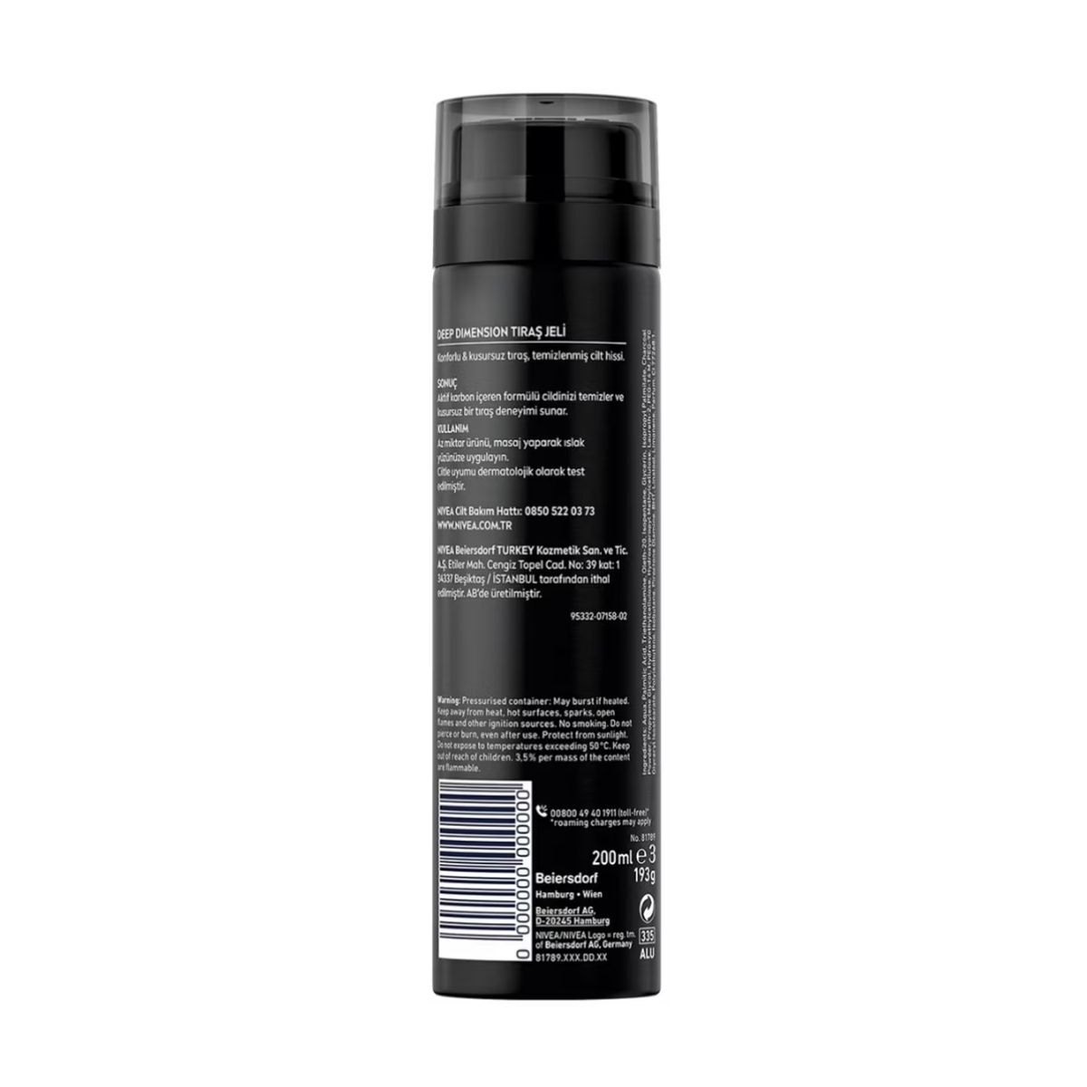 NIVEA FOR MEN NIVEA FOR MEN Nivea Men Erkek Tıraş Jeli Deep Dimension 200 ml 1 of 7