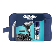 Gillette Mach3 Charcoal 2Up Tıraş Bıçağı + Kömür Jel 200 ml + Çanta Set