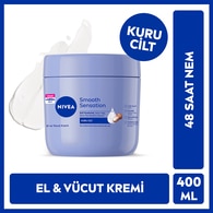  NIVEA SOFT NIVEA SOFT Nivea Smooth Sensation El ve Vücut Bakım Kremi 400 ml 48 Saat Nemlendirici  1 of 1 
