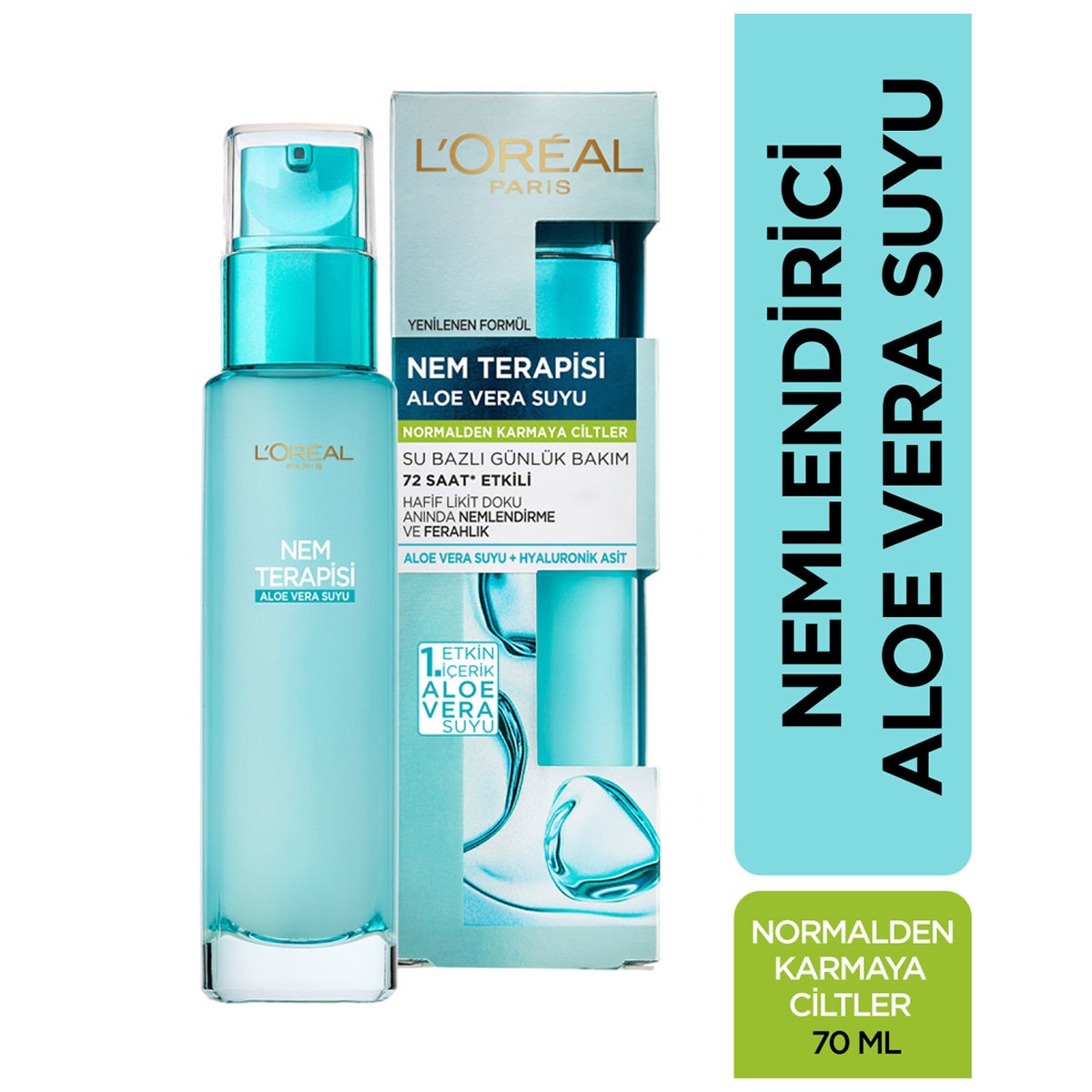  LOREAL PARIS LOREAL PARIS L'Oreal Paris Nem Terapisi Aloe Vera Suyu Normalden Karmaya Ciltler 70 ml  1 of 1 L'Oreal Paris Nem Terapisi Aloe Vera Suyu Normalden Karmaya Ciltler 70 ml