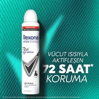 REXONA REXONA Rexona Kadın Sprey Deodorant Invisible Beyaz İz Sarı Leke Karşıtı 72 Saat Kesintisiz Üstün Koruma 200 ml 1 of 9