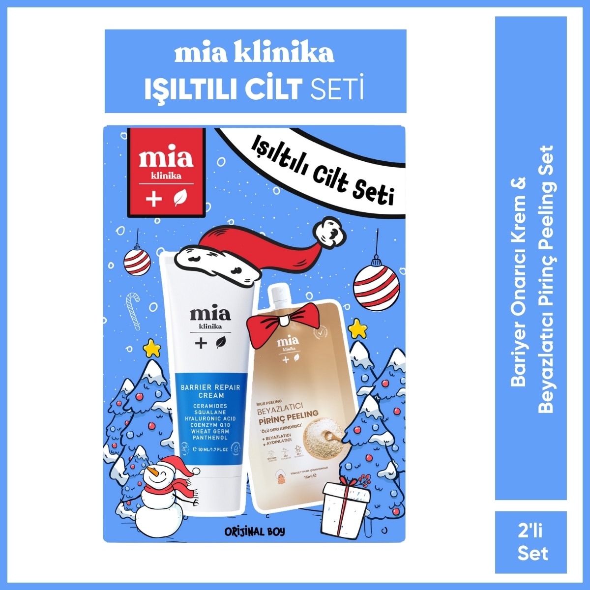  MIA KLINIKA MIA KLINIKA EXC. Mia Klinika Beyazlatıcı Pirinç Peeling 15 ml + Bariyer Onarıcı Krem 50 ml Set  1 of 1 Mia Klinika Beyazlatıcı Pirinç Peeling 15 ml + Bariyer Onarıcı Krem 50 ml Set