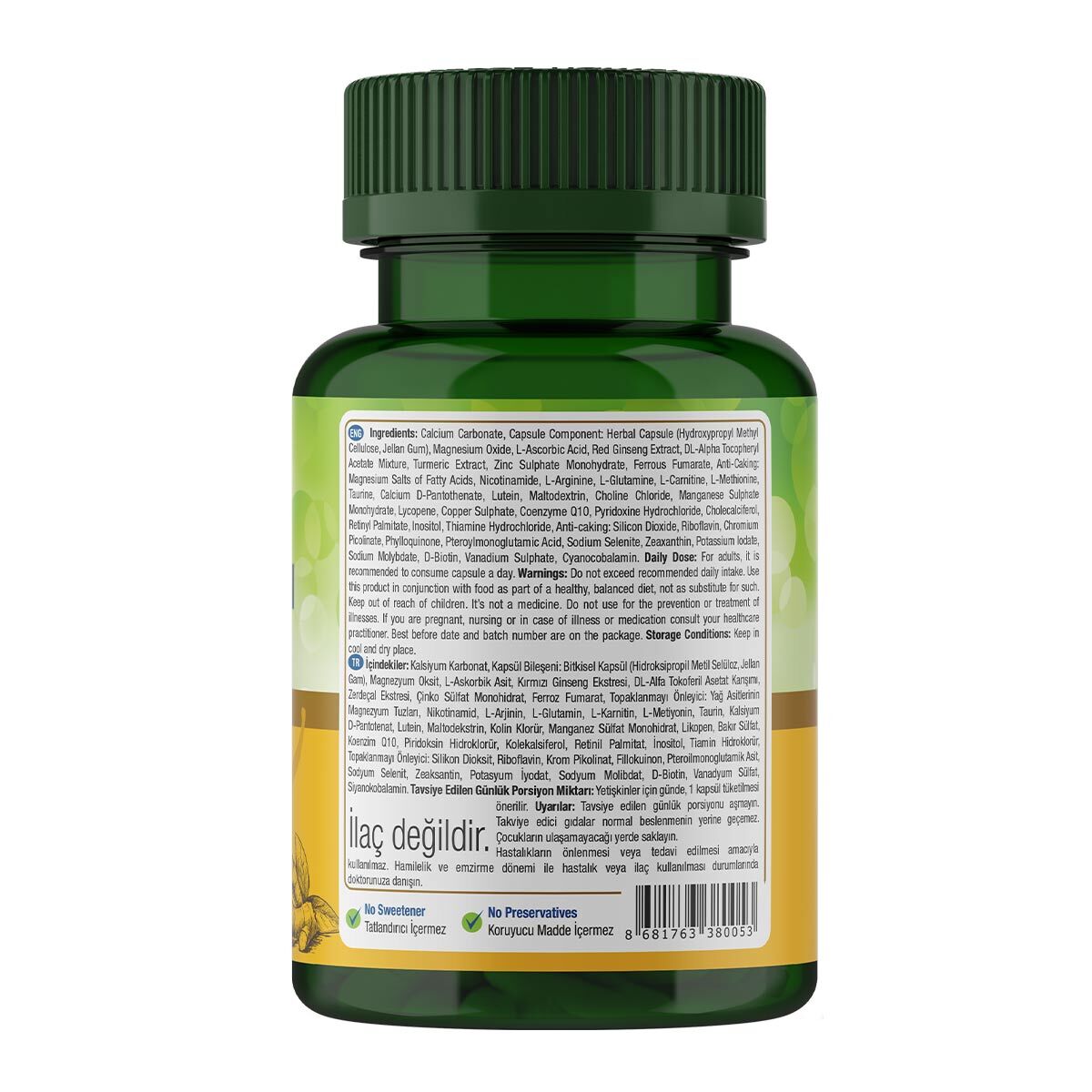 NATURE'S SUPREME NATURE'S SUPREME Nature's Supreme Multivitamin for Men 30 Kapsül 1 of 3