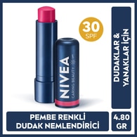 Nivea Renkli Dudak Bakım Kremi Pembe 4,8 g SPF30 E Vitamini Dudak ve Yanaklar İçin