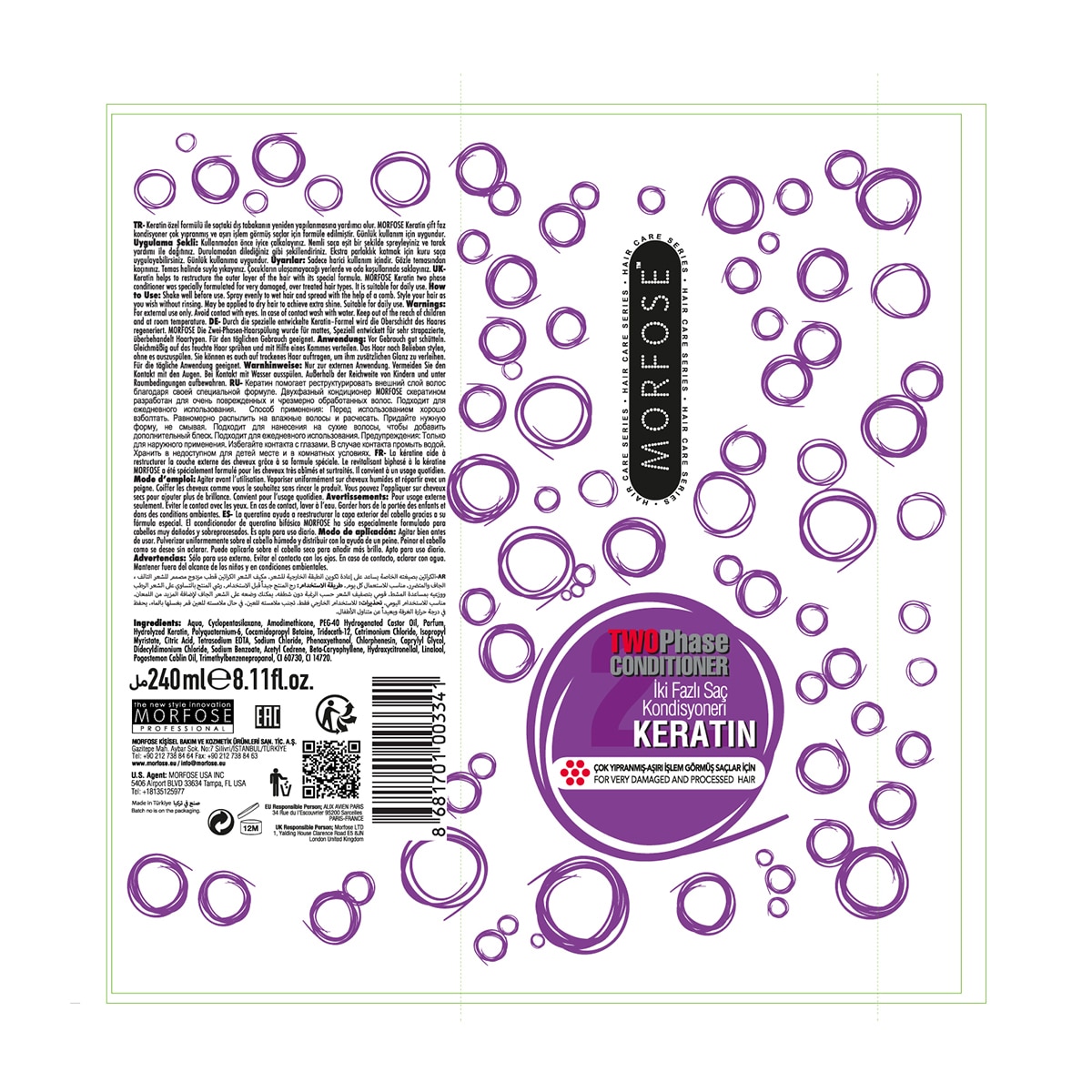  MORFOSE EXC. MORFOSE EXC. Morfose Keratin Çift Fazlı Fön Suyu 240 ml  1 of 5 