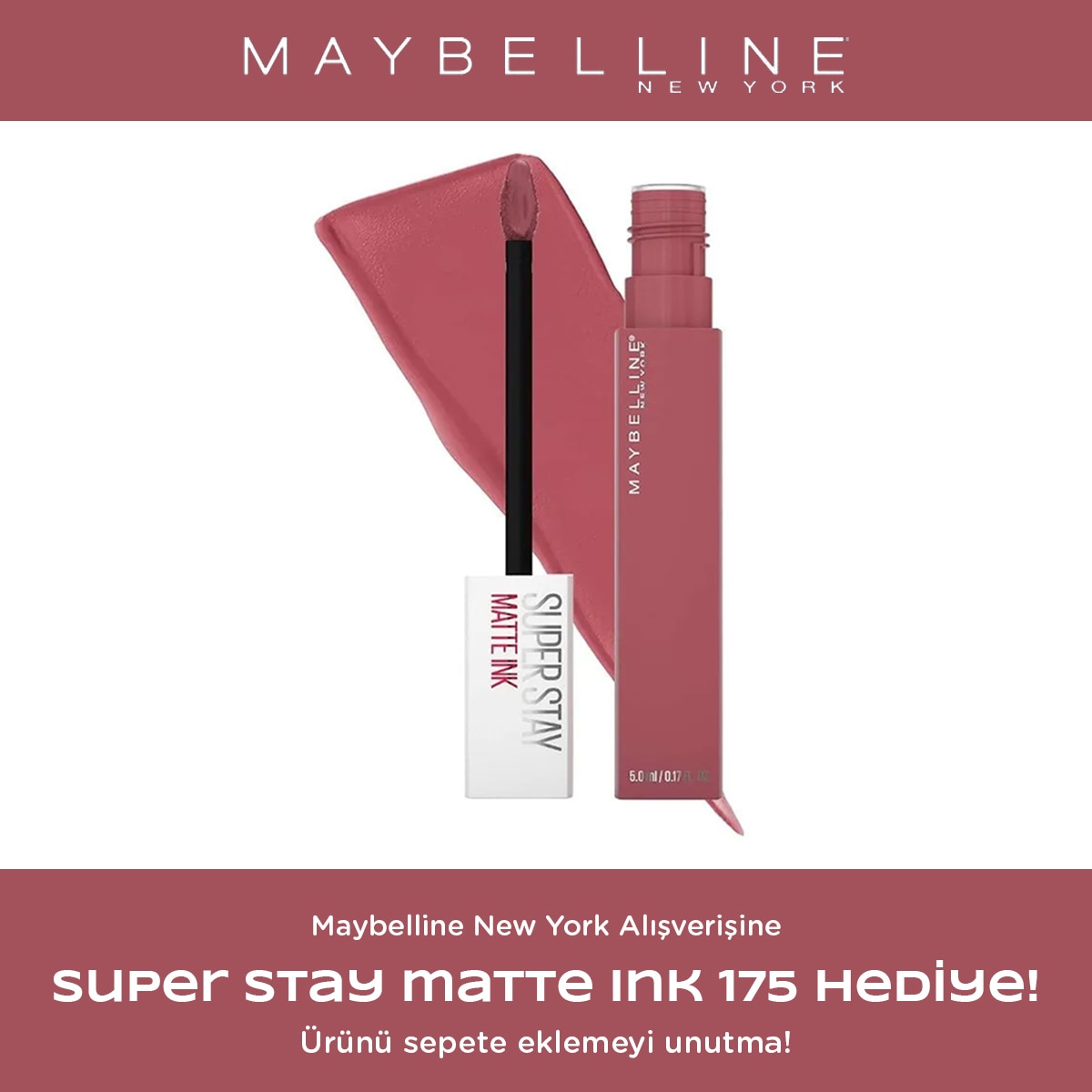MAYBELLINE MAYBELLINE Maybelline New York alışverişine Super Stay Matte INK HEDİYE! 1 of 1