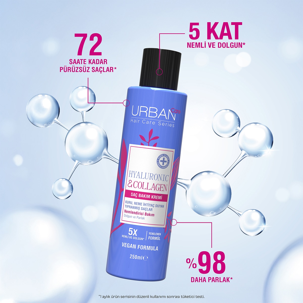  URBAN CARE URBAN CARE Urban Care Hyaluronic Acid & Collagen Ekstra Dolgunlaştırıcı Saç Bakım Kremi 250 ml  1 of 6 