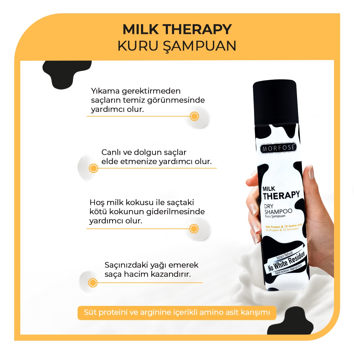  MORFOSE MORFOSE Morfose Milk Therapy Kuru Şampuan 200 ml  1 of 3 