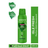  WATSONS WATSONS Watsons Isle Fresh Deodorant Sprey Pudralı 150 ml  