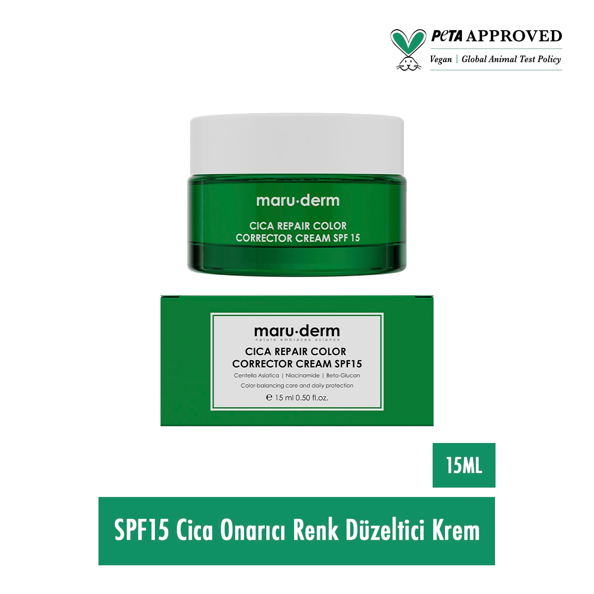  MARUDERM MARUDERM EXC. Maruderm Cica Cilt Tonu Eşitleyici Krem 15 SPF 15 ml  1 of 2 