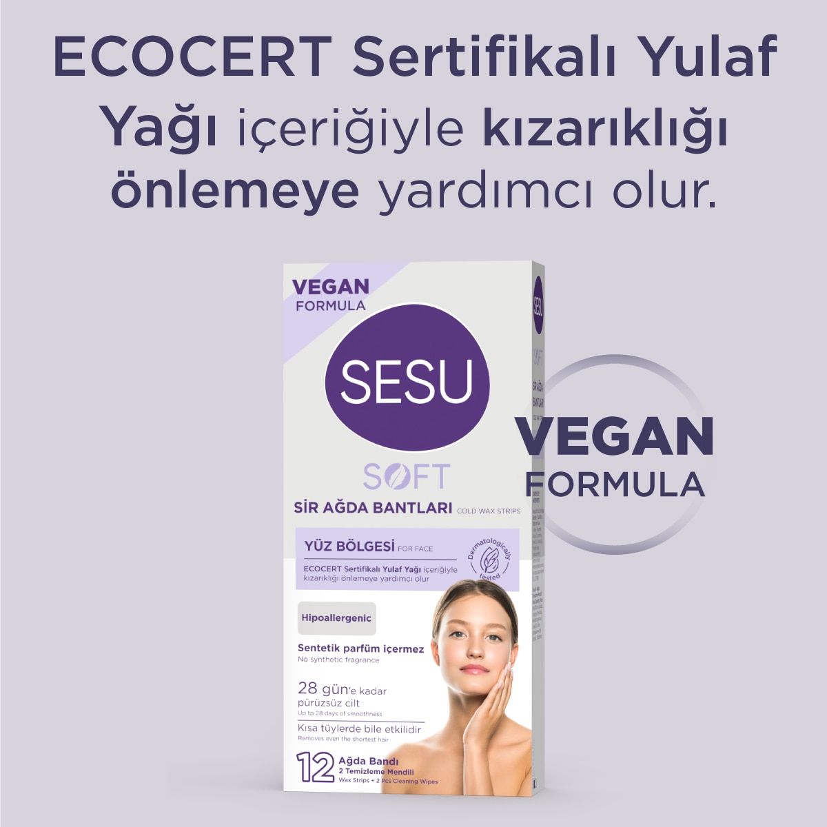 SESU SESU Sesu Soft Yüz Ağda Bandı 12 Adet 1 of 9