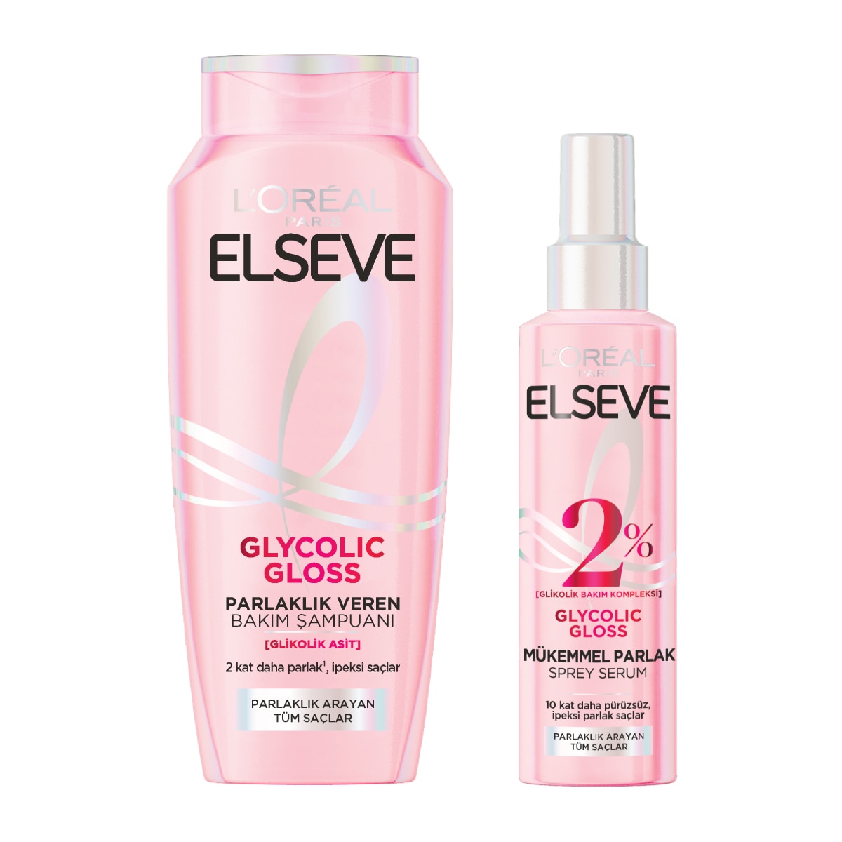 ELSEVE ELSEVE EXC. L'Oreal Paris Elseve Glycolic Şampuan 300 ml + Sprey 150 ml Set 1 of 2