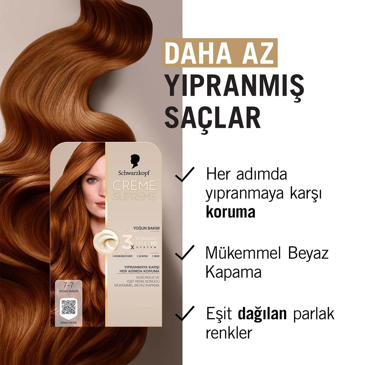undefined CREME SUPREME Creme Supreme Saç Boyası Sıcak Bakır 7-7 1 of 11