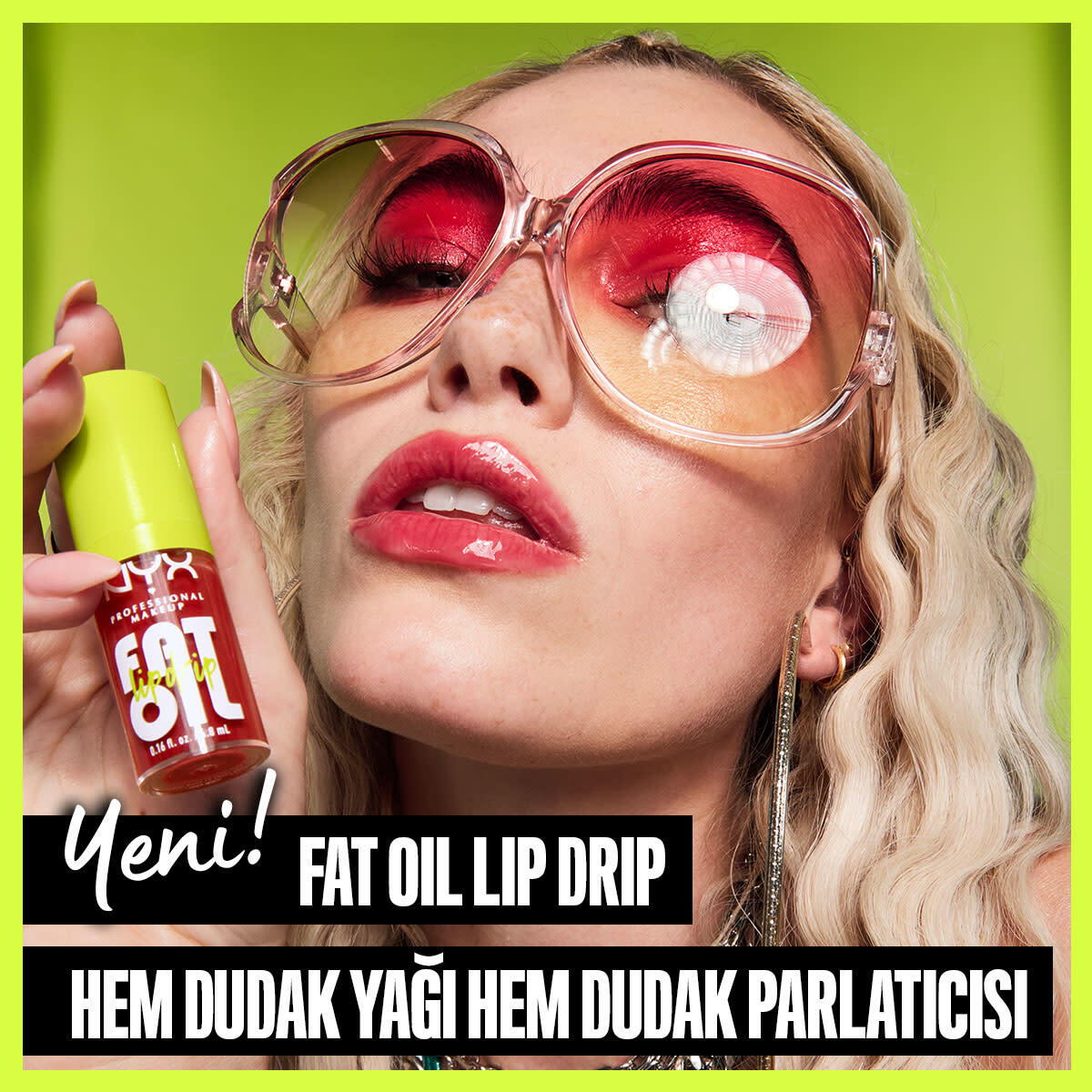 NYX NYX Nyx Professional Makeup Fat Oil Lip Drip Parlatıcı Dudak Yağı Thats Chic 1 of 8