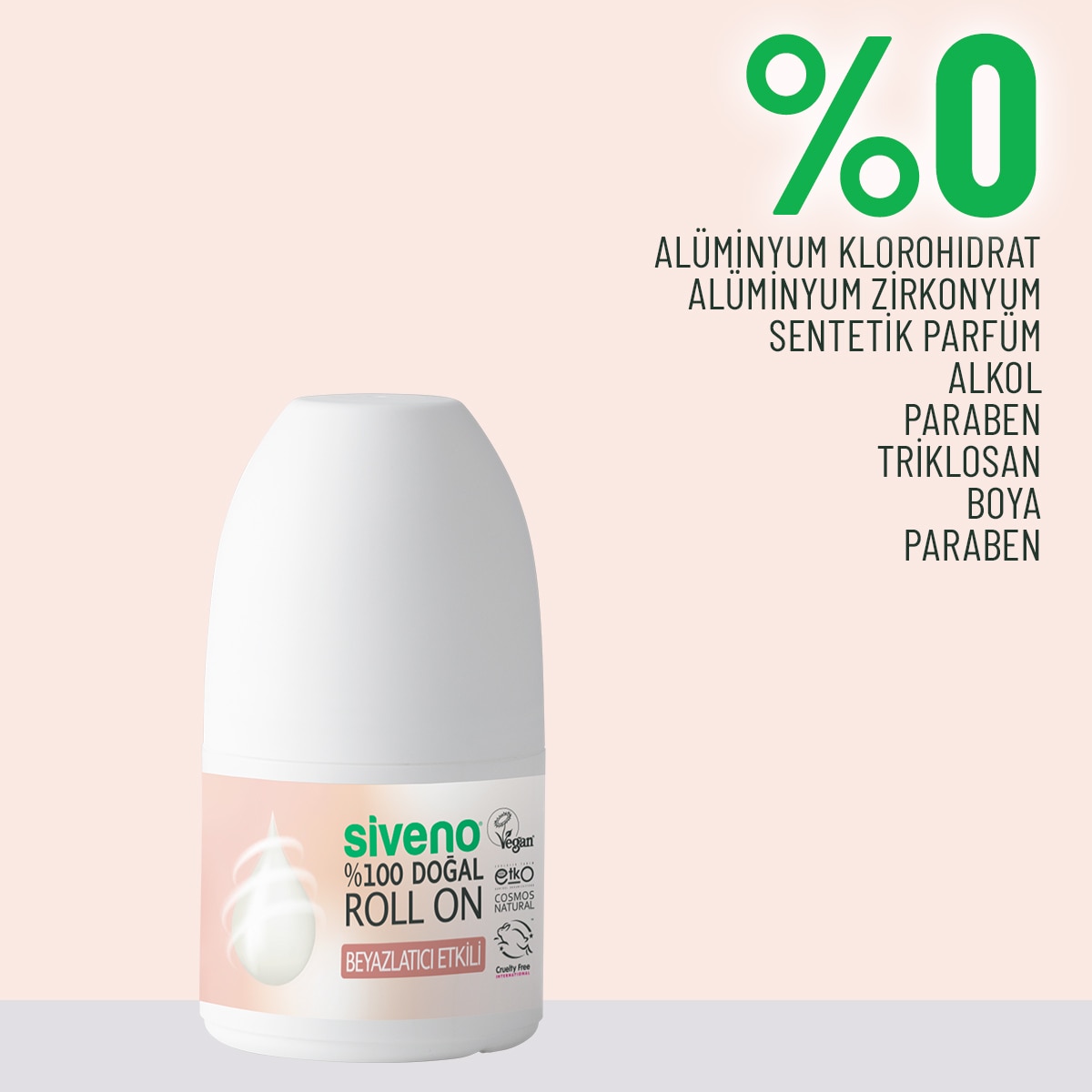 SIVENO EXC. SIVENO EXC. Siveno Doğal Roll On Beyazlatıcı Etkili 50 ml 1 of 6