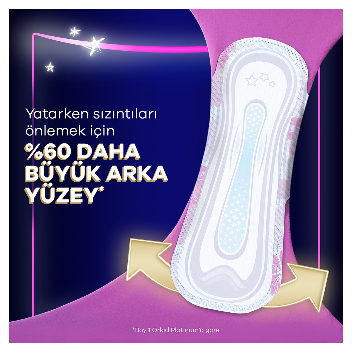 ORKID ORKID Orkid Platinum Dörtlü Hijyenik Ped Gece Ekstra 16'lı 1 of 8