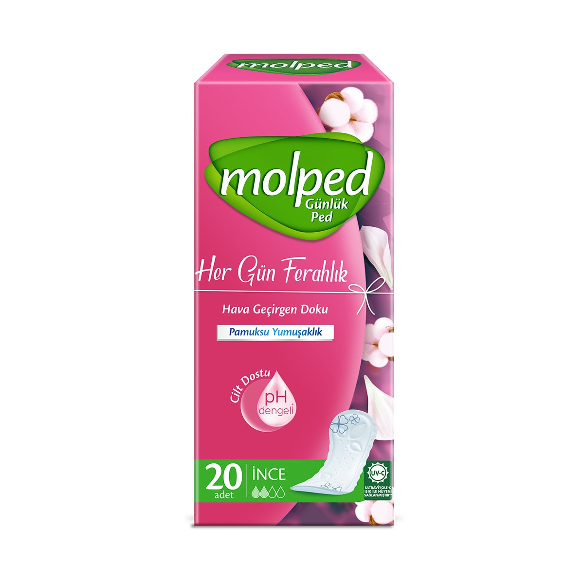 MOLPED MOLPED Molped Her Gün Ferahlık İnce Günlük Ped 20'li 1 of 1