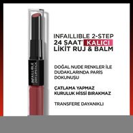 L'Oreal Paris Infaillible 2 Step 24 Saat Kalıcı Likit Ruj & Balm 801 Toujours Toffee