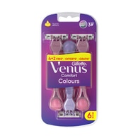 GILLETTE VENUS GILLETTE VENUS Gillette Venus Renkli Kullan At Tıraş Bıçağı 3 Bıçaklı 4+2 Adet 1 of 11