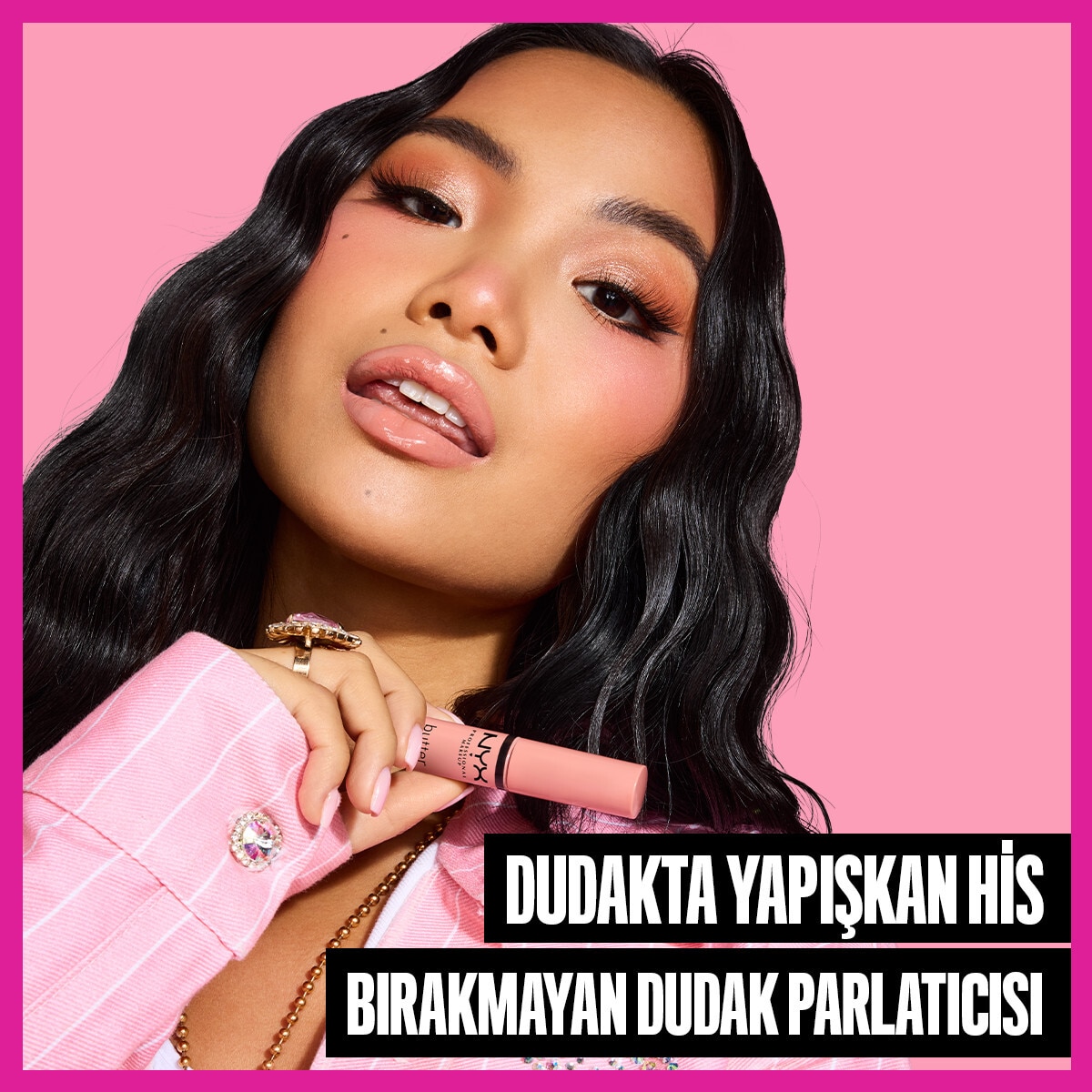 NYX NYX Nyx Professional Makeup Butter Gloss Dudak Parlatıcısı Crème Brulée 1 of 6