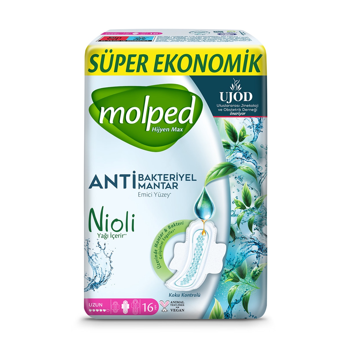  MOLPED MOLPED Molped Hijyen Max Uzun Ped Süper Eko 16'lı  Molped Hijyen Max Uzun Ped Süper Eko 16'lı