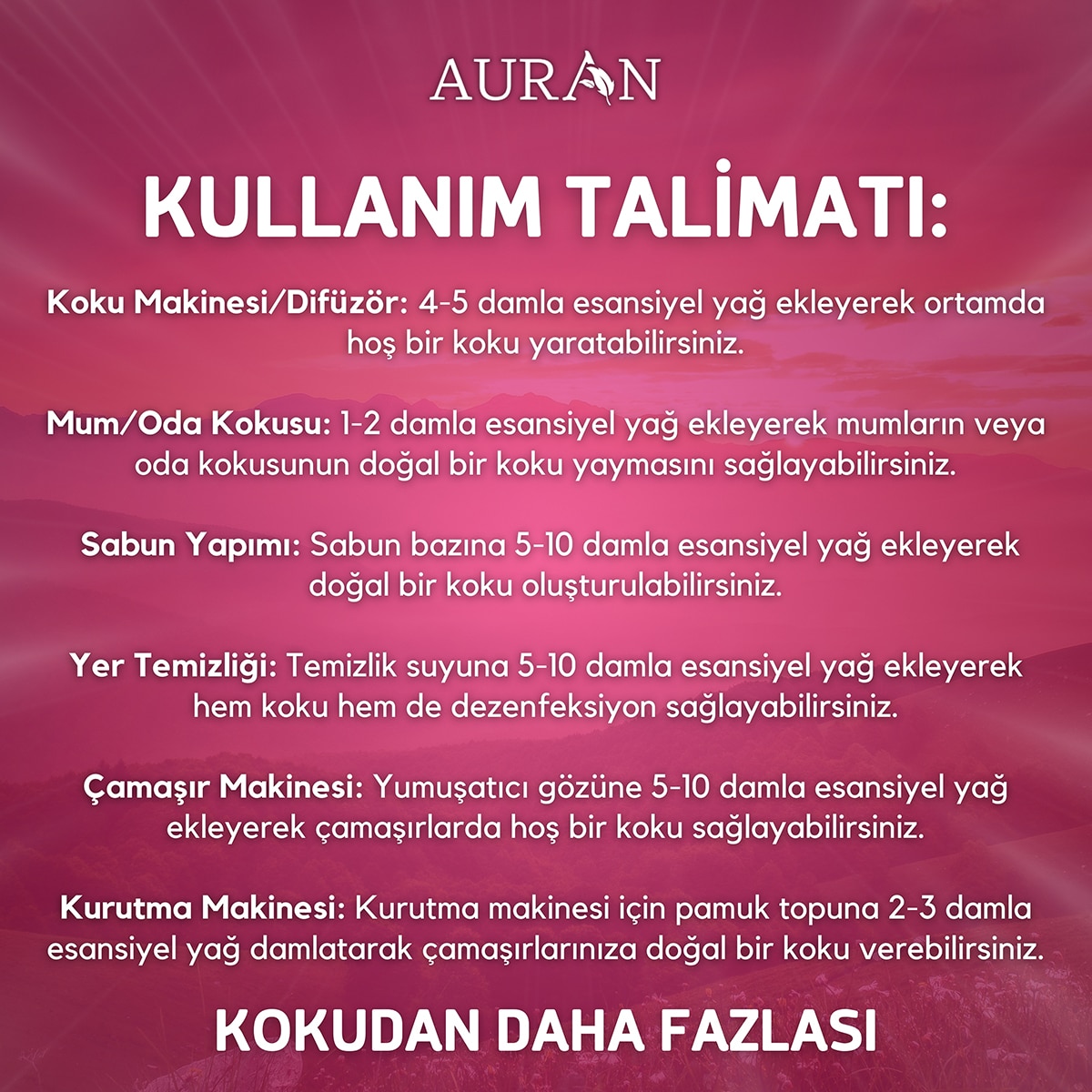  AURAN AURAN Auran Uçucu Koku Yağ Japon Kiraz Çiçeği 10 ml  1 of 4 