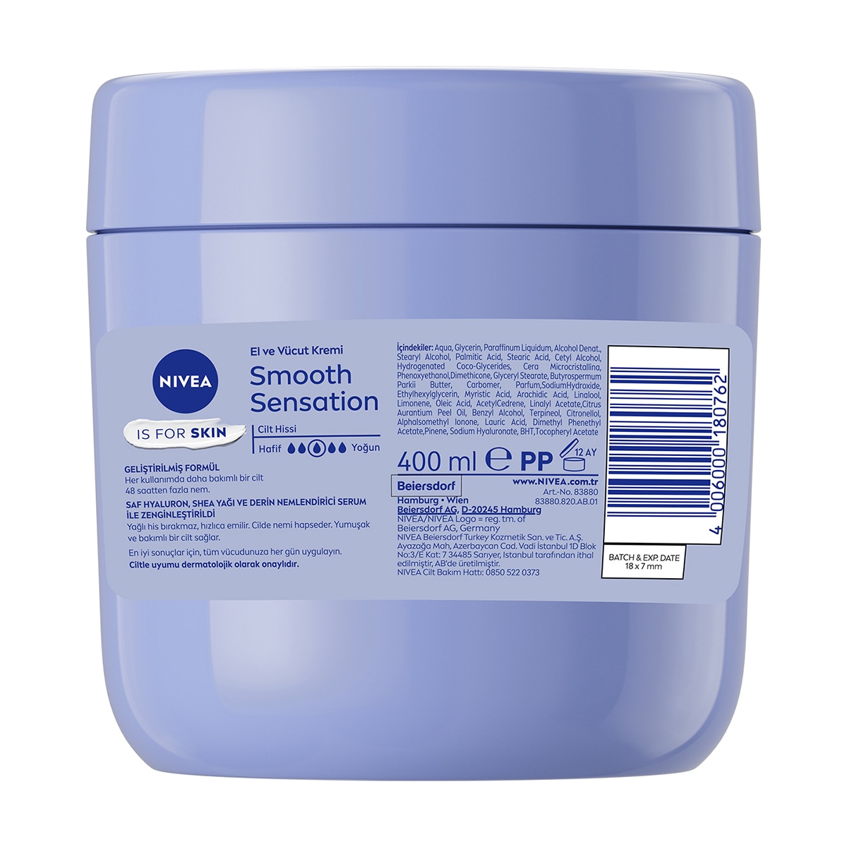  NIVEA SOFT NIVEA SOFT Nivea Smooth Sensation El ve Vücut Bakım Kremi 400 ml 48 Saat Nemlendirici  1 of 8 
