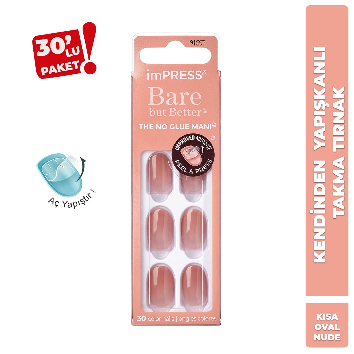 undefined IMPRESS Impress Takma Tırnak Charmer Oval 30'lu 1 of 3