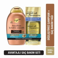  OGX OGX OGX Brezilya Keratin Şampuan 385 ml + Argan Yağı 100 ml  1 of 1 
