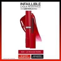 L'Oreal Paris Infaillible Laque Resistance Likit Parlak Ruj 420 Rouge Paris