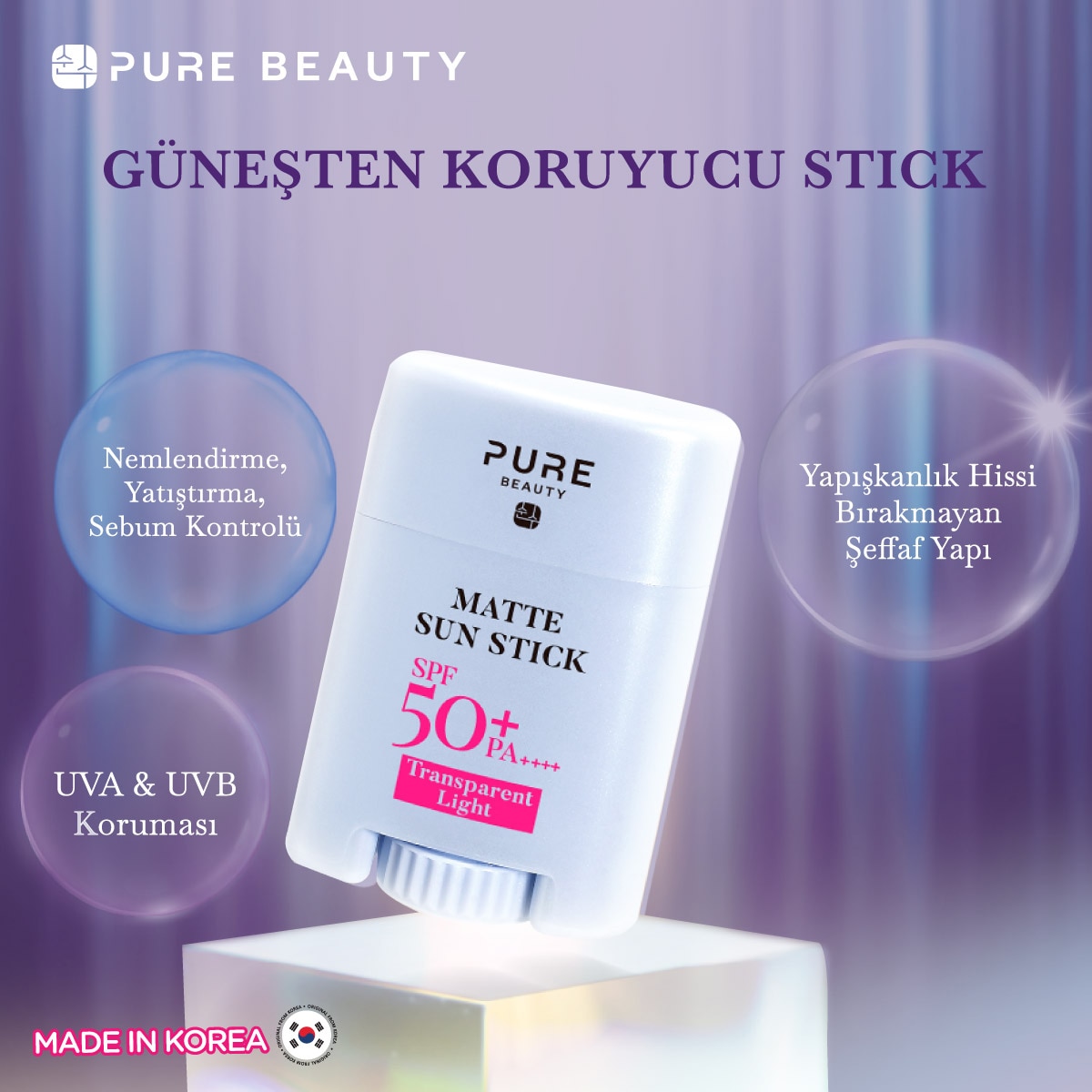  undefined PURE BEAUTY Pure Beauty Matte Sun Stick SPF50+ 17 g  1 of 4 