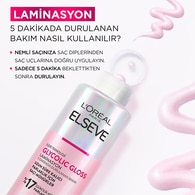 L'Oreal Paris Elseve Glycolic Gloss Parlaklığı Saça Mühürleyen Laminasyon 5 Dakikada Durulanan Bakım 200 ml