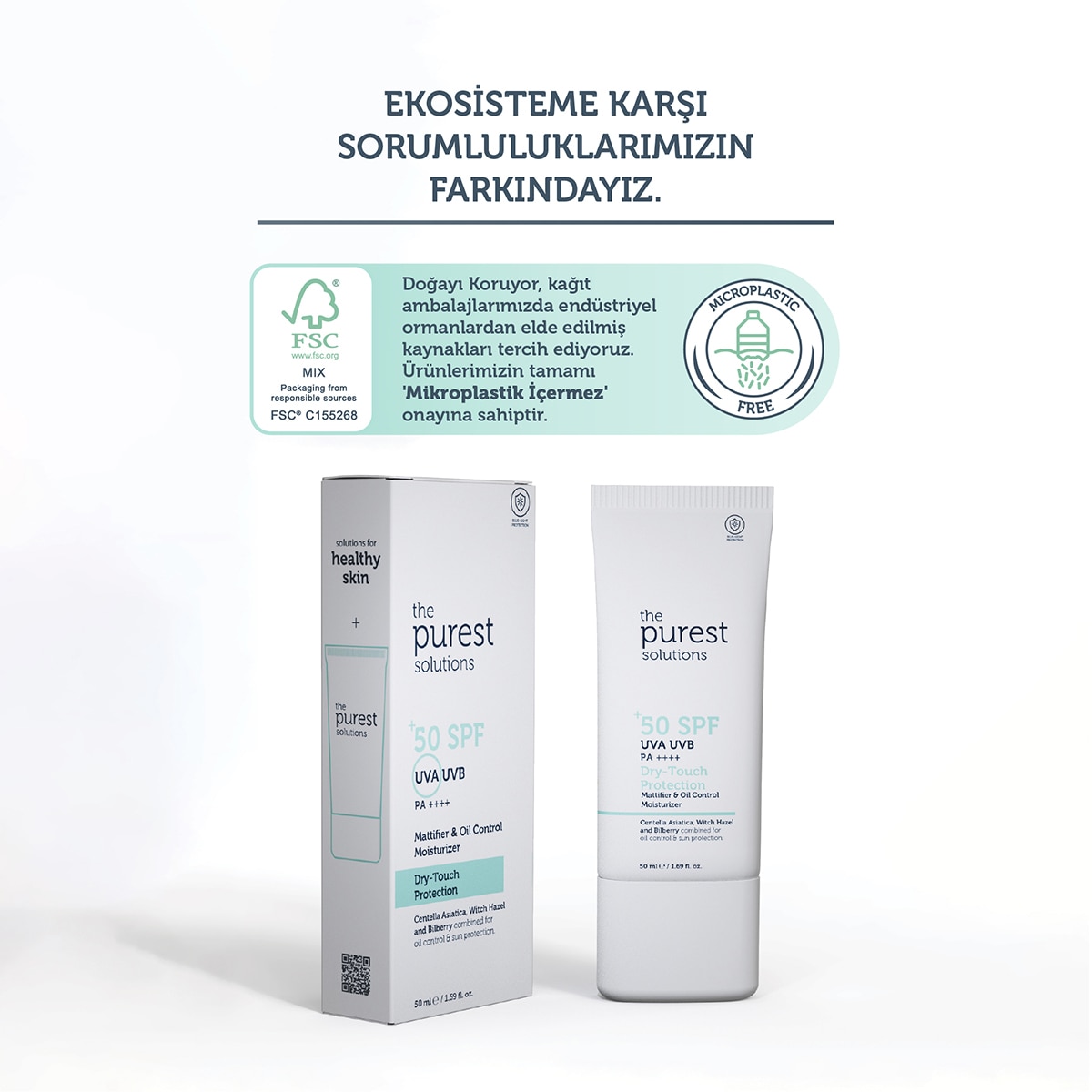  THE PUREST SOLUTIONS THE PUREST SOLUTIONS The Purest Solutions Yağlı Cilt Güneş Kremi 50+ Spf 50 ml  1 of 6 