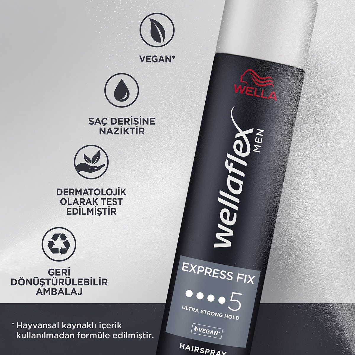  WELLA WELLA Wellaflex Men Express Fix Spray Ultra Güçlü 250 ml  1 of 7 