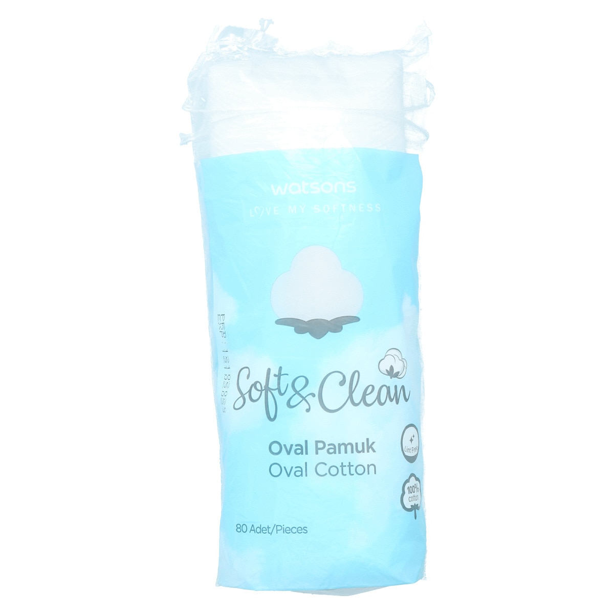 WATSONS WATSONS Watsons Oval Pamuk 80 Adet  1 of 1