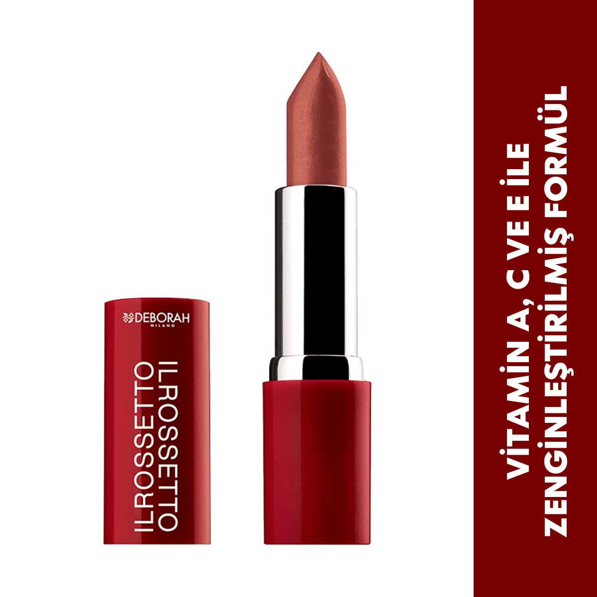  DEBORAH DEBORAH Deborah Rosetto Klasik Ruj No: 800 Natural Brown  1 of 2 