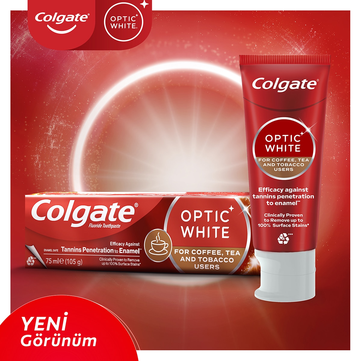  COLGATE COLGATE Colgate Optic White Diş Macun Çay&Kahve&Tütün 75 ml  1 of 10 