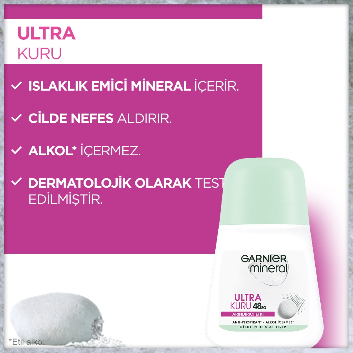  GARNIER GARNIER Garnier Mineral Ultra Kuru Roll-On Deodorant  1 of 8 
