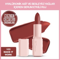Maybelline New York Serum Etkili Hyaluronik Asit ve Besleyici Yağ İçeren Ruj Satin Make It Work 103