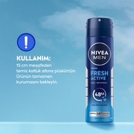 Nivea Men Erkek Sprey Deodorant Fresh Active 150 ml