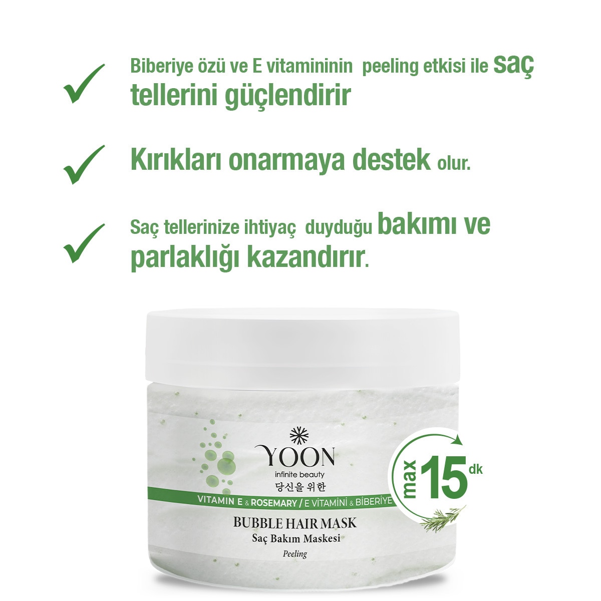  YOON YOON Yoon Biberiye Saç Maskesi 250 ml  1 of 6 