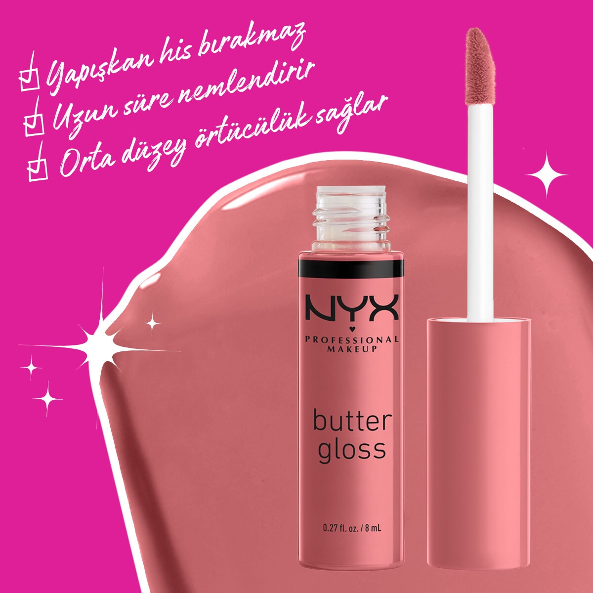  NYX NYX Nyx Professional Makeup Butter Gloss Dudak Parlatıcısı Tiramisu  1 of 6 