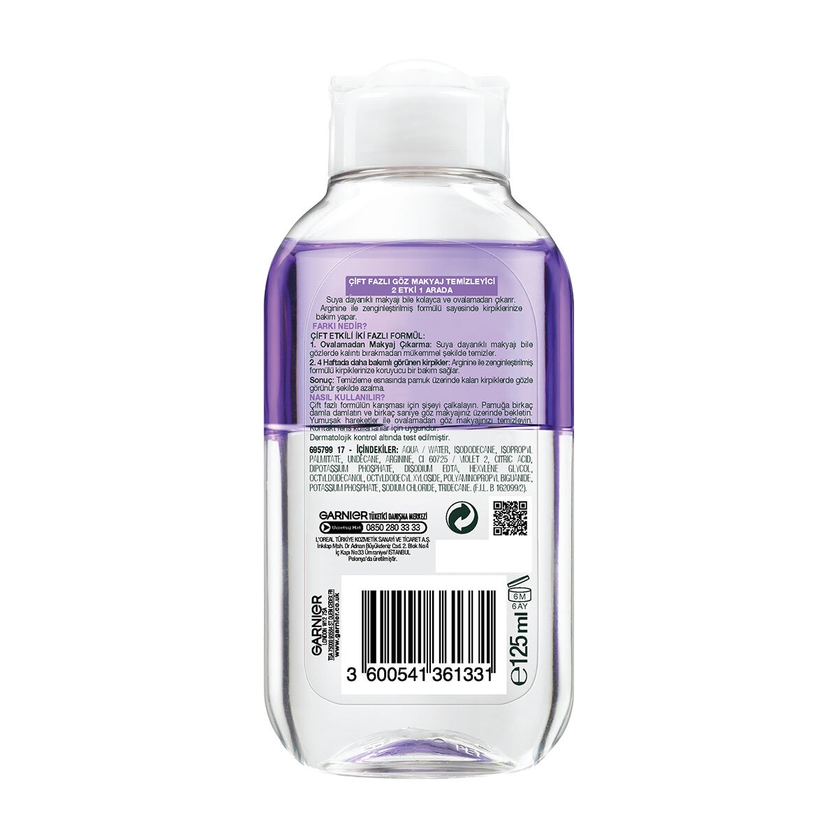  undefined GARNIER Garnier Çift Fazlı Göz Makyaj Temizleyici 125 ml  1 of 6 