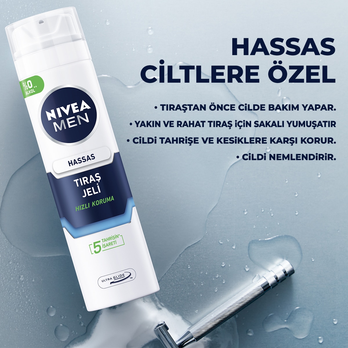 NIVEA FOR MEN NIVEA FOR MEN Nivea Men Tıraş Jeli Hassas 200 ml 1 of 6
