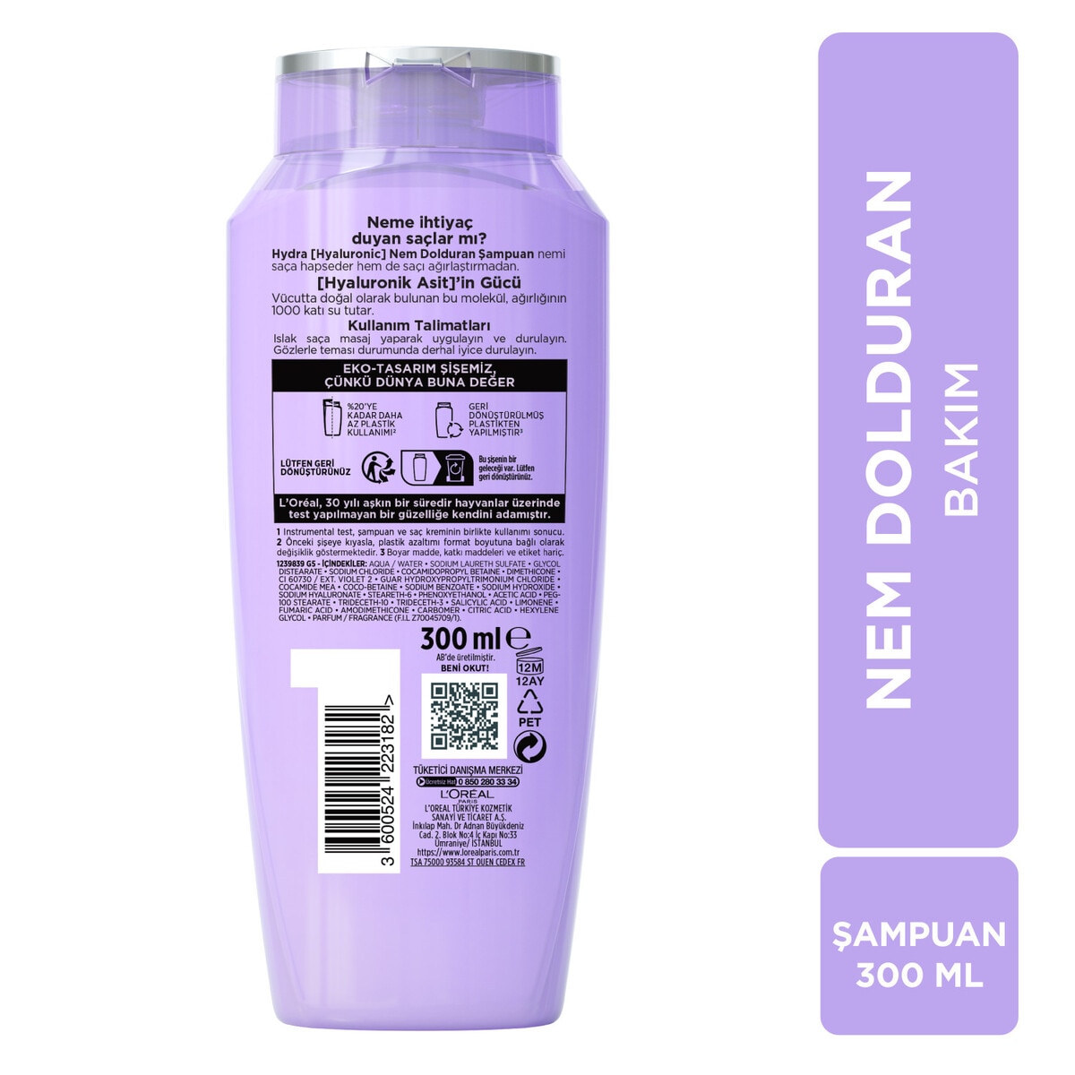  ELSEVE ELSEVE Elseve Şampuan Hydra Nem Dolduran 300 ml  1 of 8 